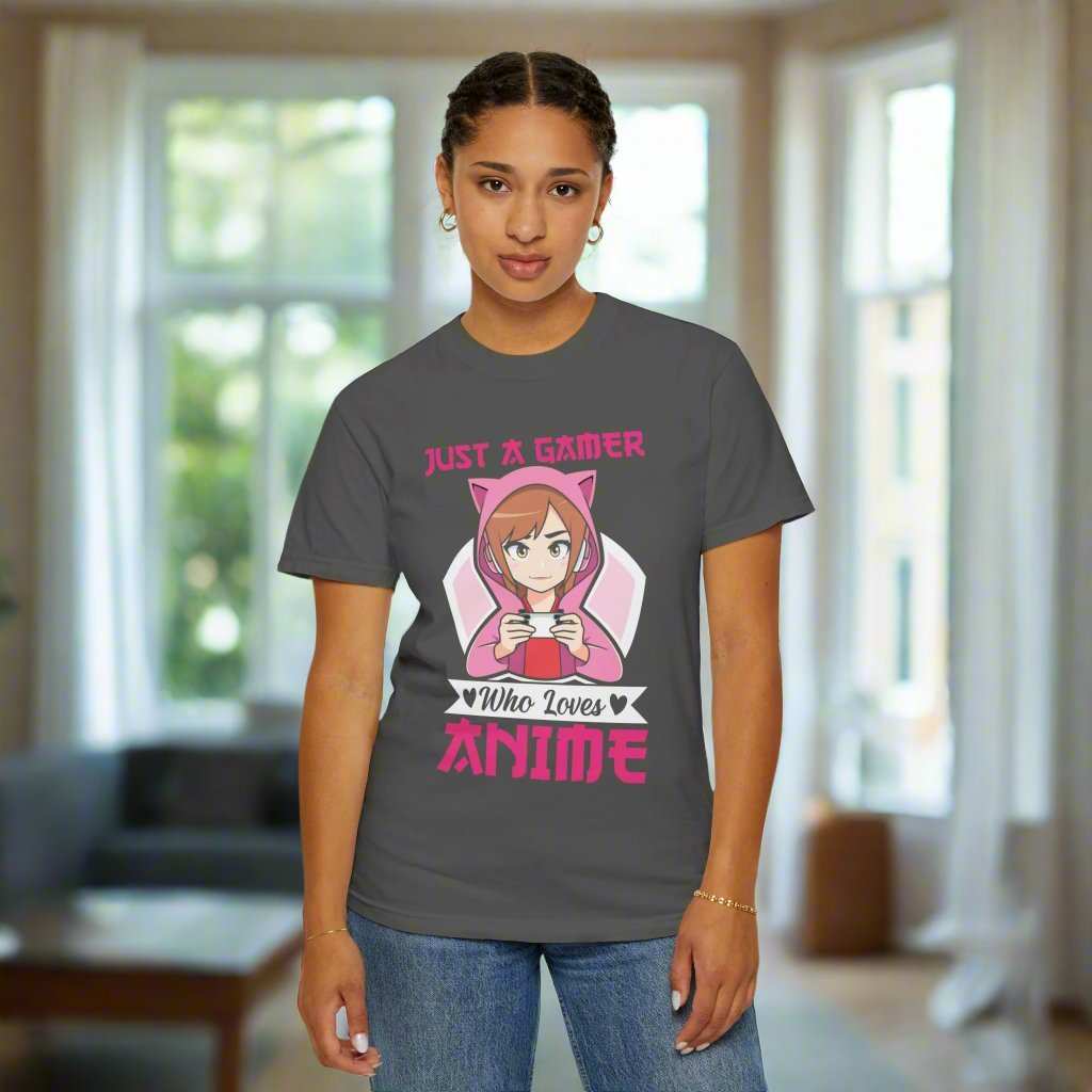 Just a Gamer Who Loves Anime T-Shirt – Funny Gaming Graphic Tee Gift - WJMAPPAREL.COM