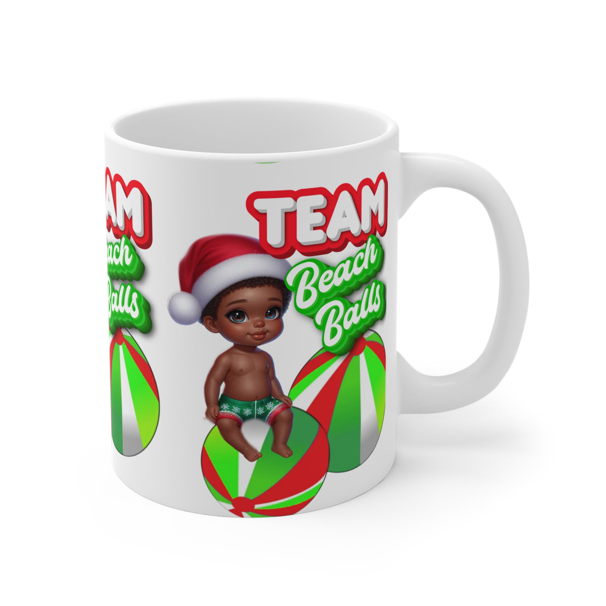 "Team Beach Balls" Christmas Baby Design 11oz