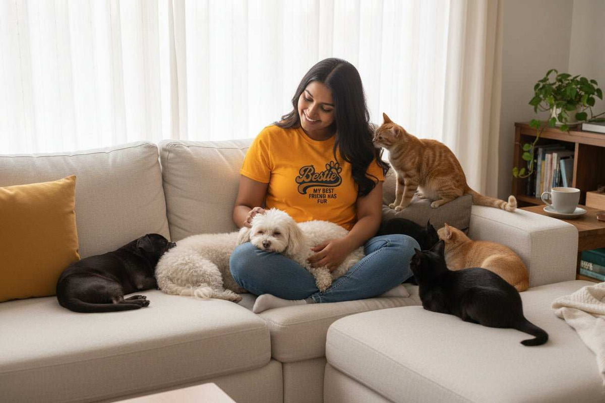 Bestie Fur Friend Cat Mom T-Shirt – Cute Cat Lover Gift - WJMAPPAREL.COM