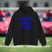 Bestest Daddy In The World B  hooded sweatshirt features a classic pul