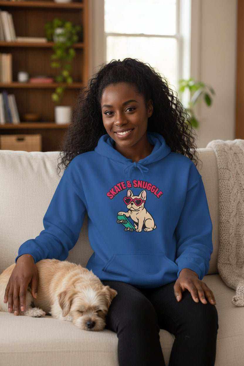 Skate & Snuggle Hoodie – Cute Skater Sweatshirt Gift - WJMAPPAREL.COM