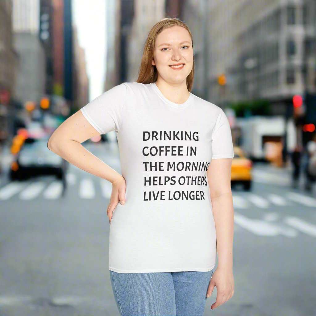 Drinking Coffee In The Morning T-Shirt – Funny Coffee Graphic Tee Gift - WJMAPPAREL.COM