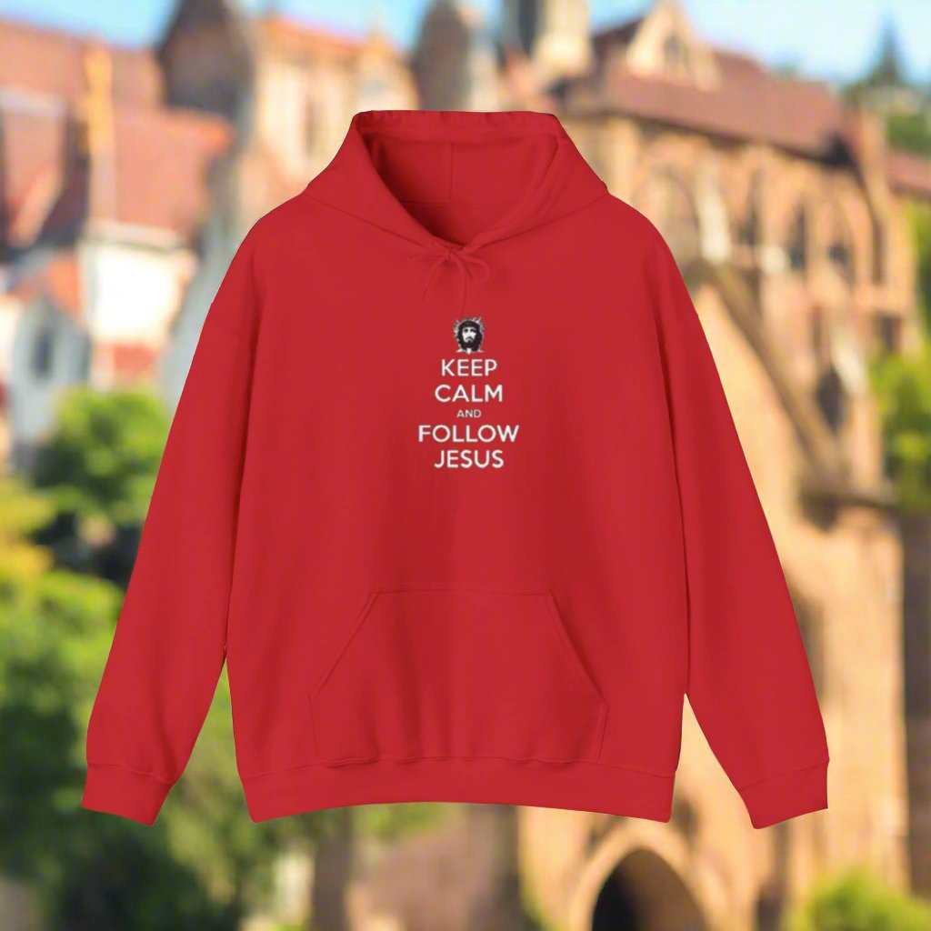 Keep Calm Follow Jesus Hoodie – Christian Faith Graphic Sweatshirt Gift - WJMAPPAREL.COM