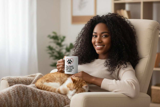Best Things in Life Are Furry Mug – Funny Dog & Cat Lover 11oz Ceramic Coffee Cup Gift - WJMAPPAREL.COM