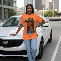 Detroit 313 Tee — Girl in Camo Cap Graphic T-Shirt - WJMAPPAREL.COM
