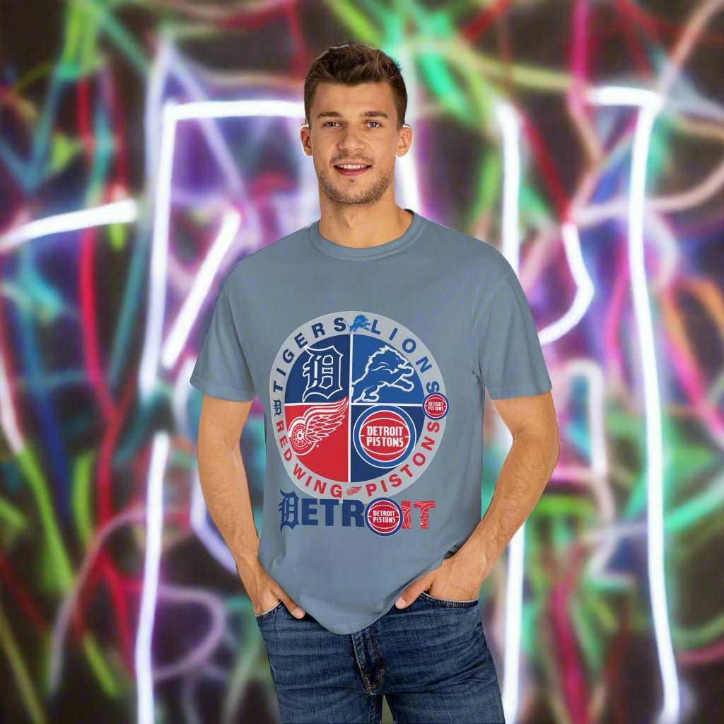 Detroit Sports 4 Team T-Shirt – Detroit Fan Gift Tee for True Supporters - WJMAPPAREL.COM