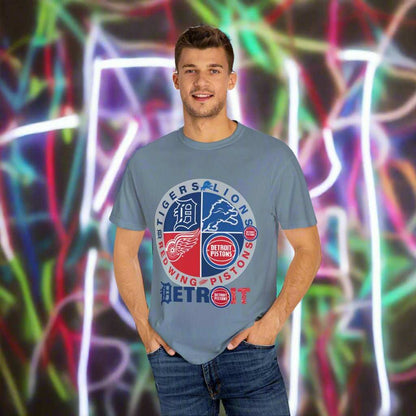Detroit Sports 4 Team T-Shirt – Detroit Fan Gift Tee for True Supporters - WJMAPPAREL.COM