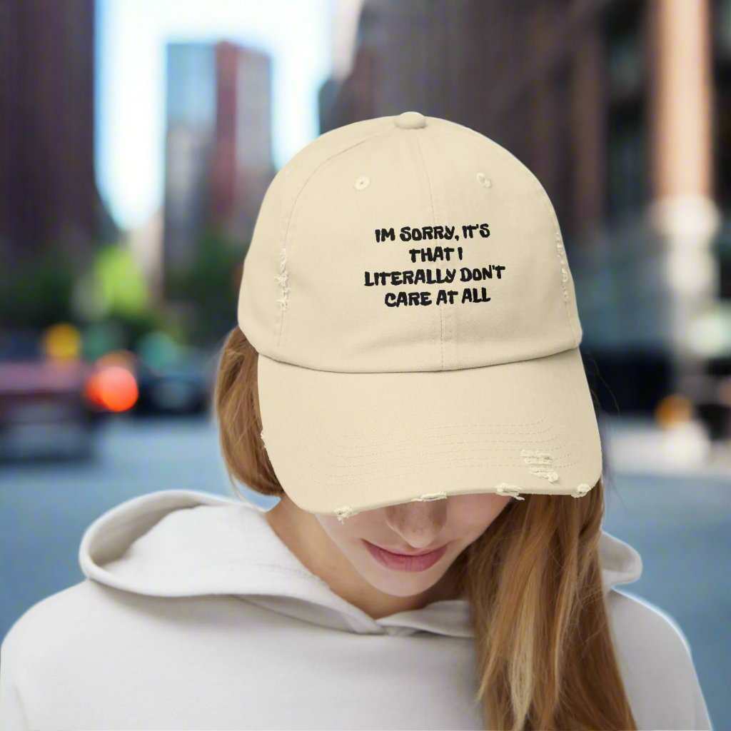 Don’t Care At All Dad Hat – Funny Sarcastic Adjustable Cap Gift - WJMAPPAREL.COM