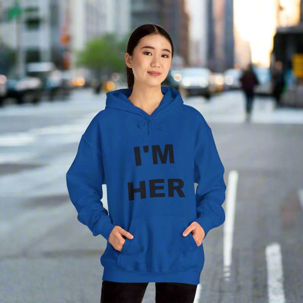 I’m Her Graphic Hoodie – Bold Confident Women’s Sweatshirt Gift - WJMAPPAREL.COM