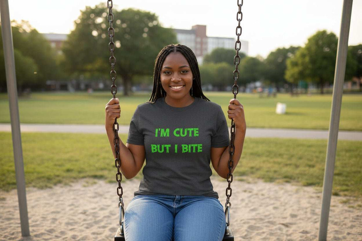 Cute But I Bite T-Shirt – Funny Sassy Graphic Tee Gift - WJMAPPAREL.COM