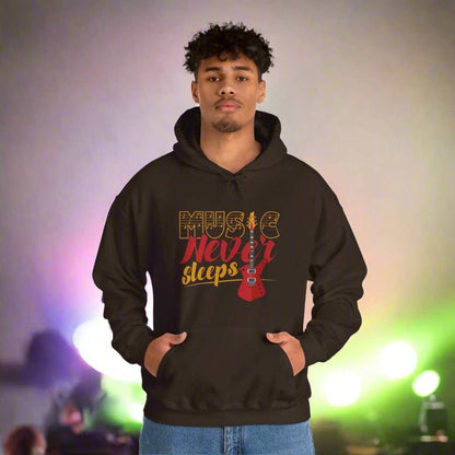 Music Never Sleeps Hoodie – Musician & DJ Sweatshirt Gift - WJMAPPAREL.COM