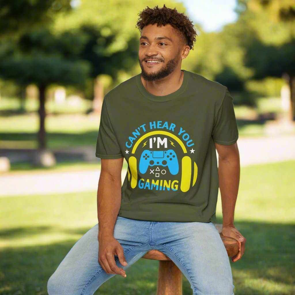 Can’t Hear You I’m Gaming T-Shirt – Funny Gamer Graphic Tee Gift - WJMAPPAREL.COM