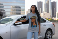 Detroit 313 Tee — Girl in Camo Cap Graphic T-Shirt - WJMAPPAREL.COM