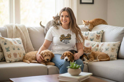 Bestie Fur Friend Cat Mom T-Shirt – Cute Cat Lover Gift - WJMAPPAREL.COM