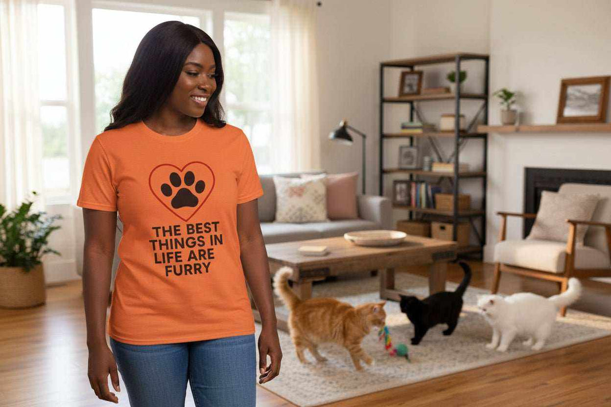 Best Things in Life Are Furry T-Shirt – Funny Dog & Cat Lover Gift Tee - WJMAPPAREL.COM