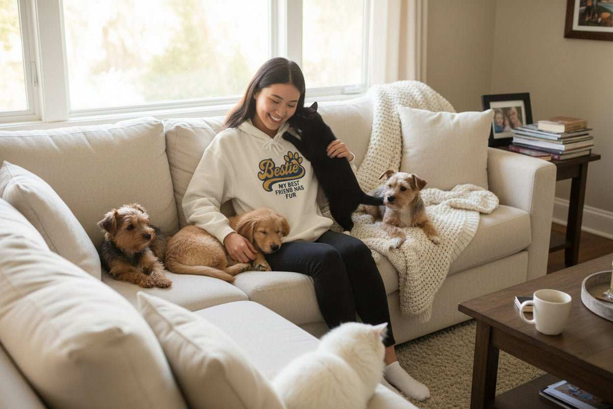 Bestie Fur Friend Dog Mom Hoodie – Cozy Dog Lover Sweatshirt Gift - WJMAPPAREL.COM