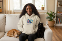 Watercolor Cat Inside House Hoodie