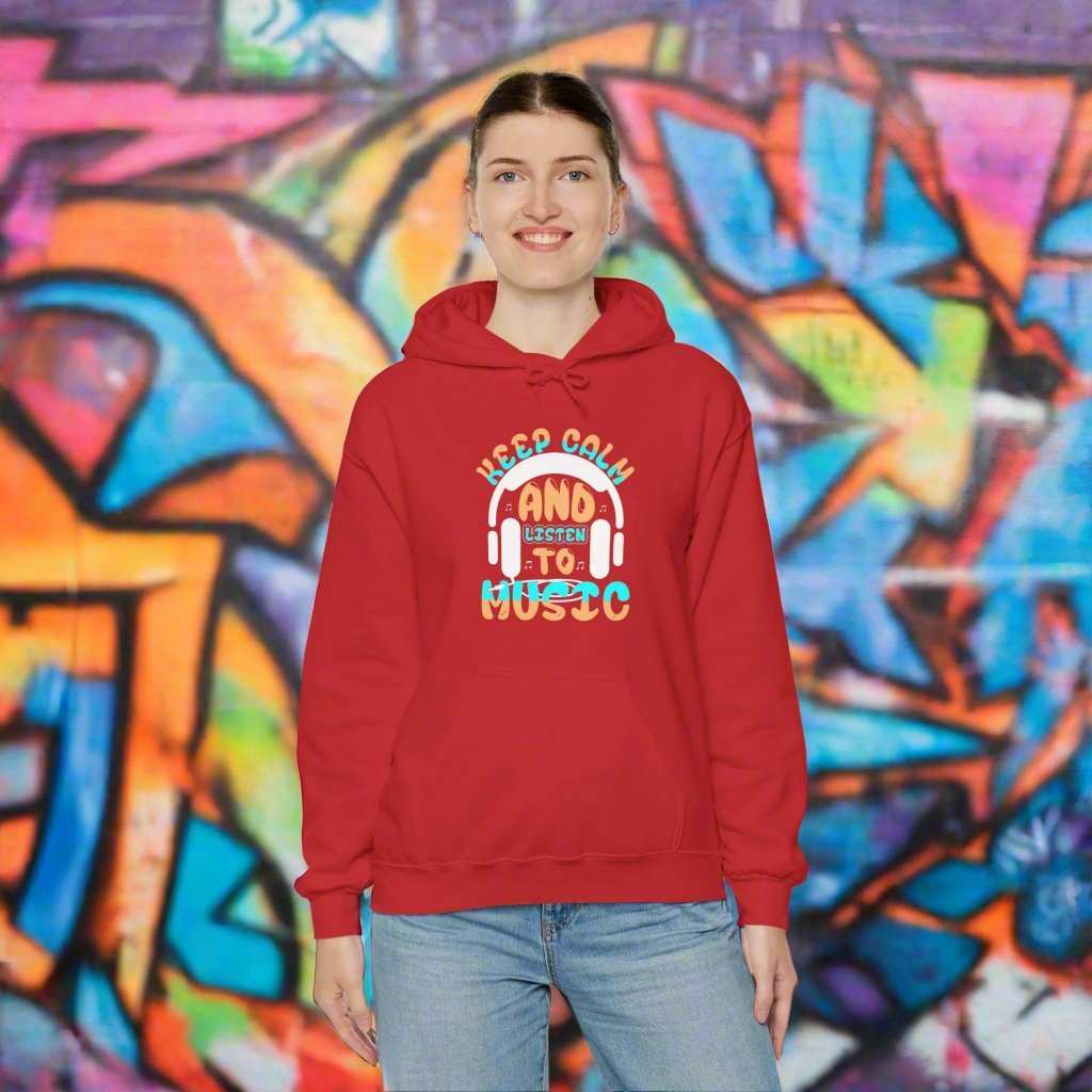 Keep Calm and Listen to Music Hoodie – Music Lover Sweatshirt Gift - WJMAPPAREL.COM