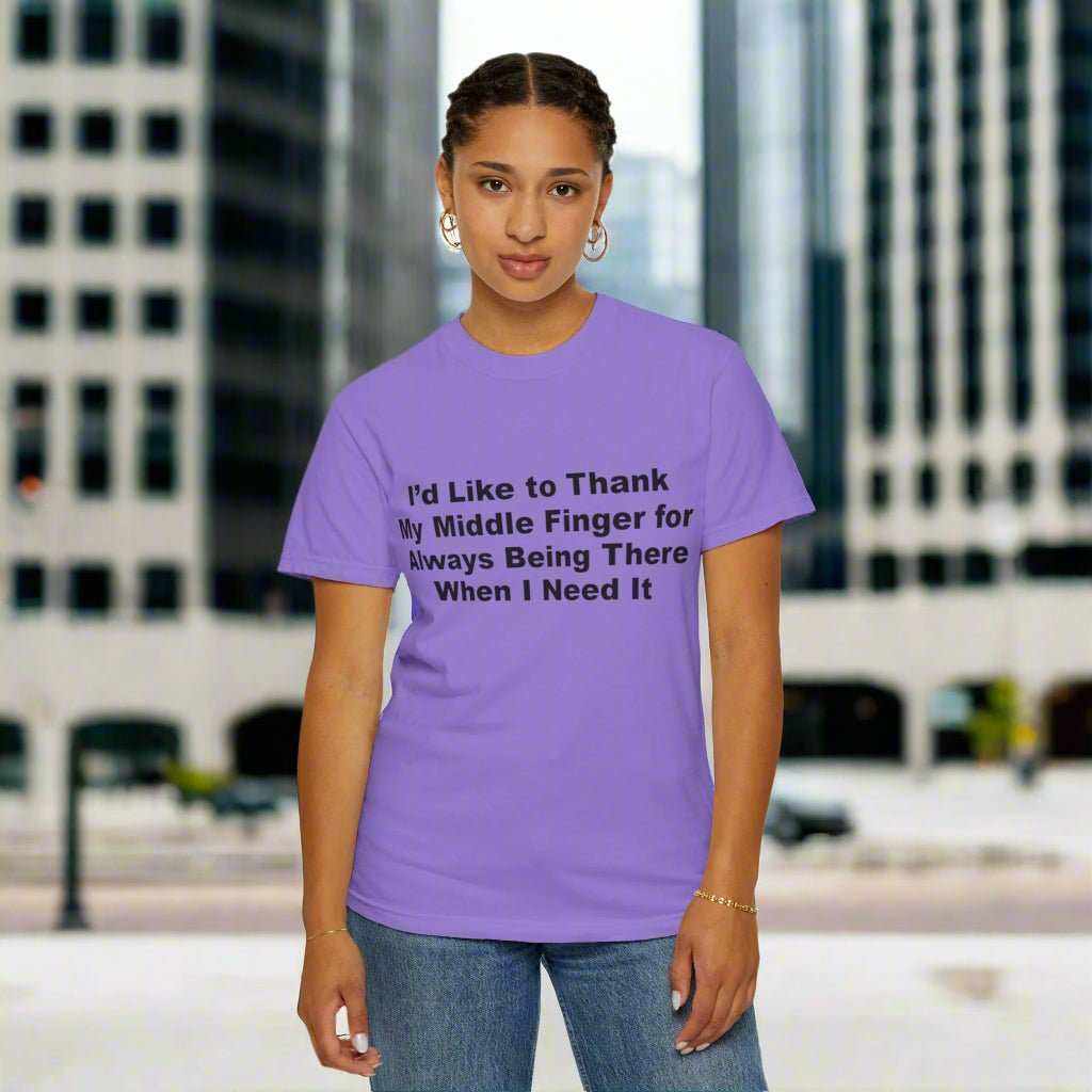 Middle Finger “Being There” T-Shirt – Funny Sarcastic Graphic Tee Gift - WJMAPPAREL.COM