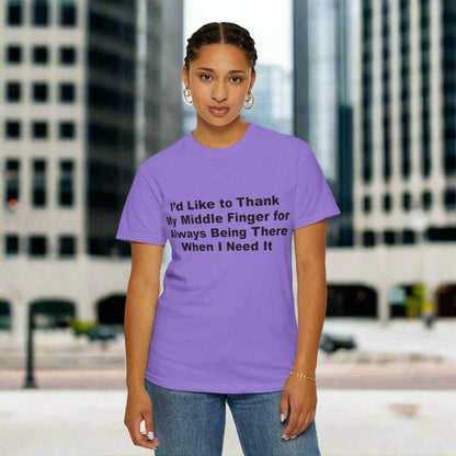 Middle Finger “Being There” T-Shirt – Funny Sarcastic Graphic Tee Gift - WJMAPPAREL.COM