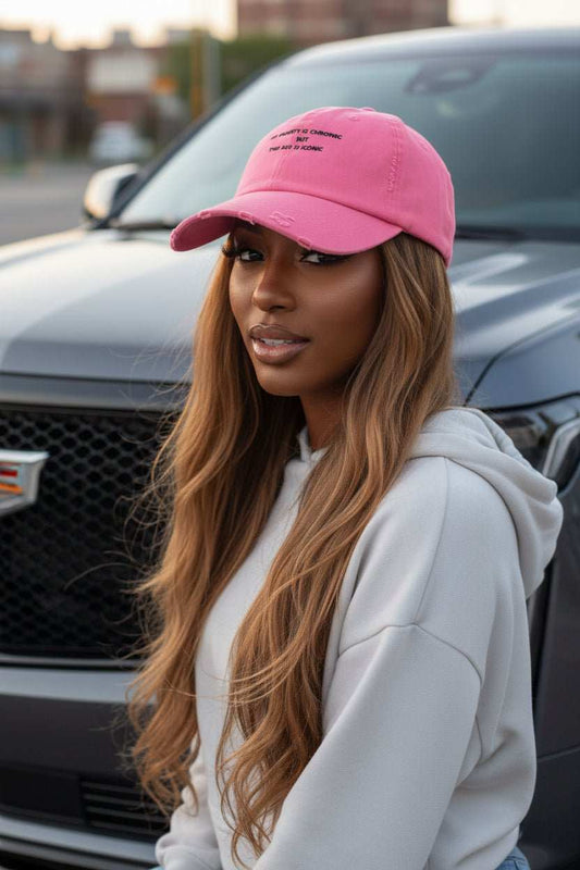 Funny Anxiety Cap for Confident Women – My Anxiety Is Chronic But This Ass Is Iconic Graphic Cap - WJMAPPAREL.COM
