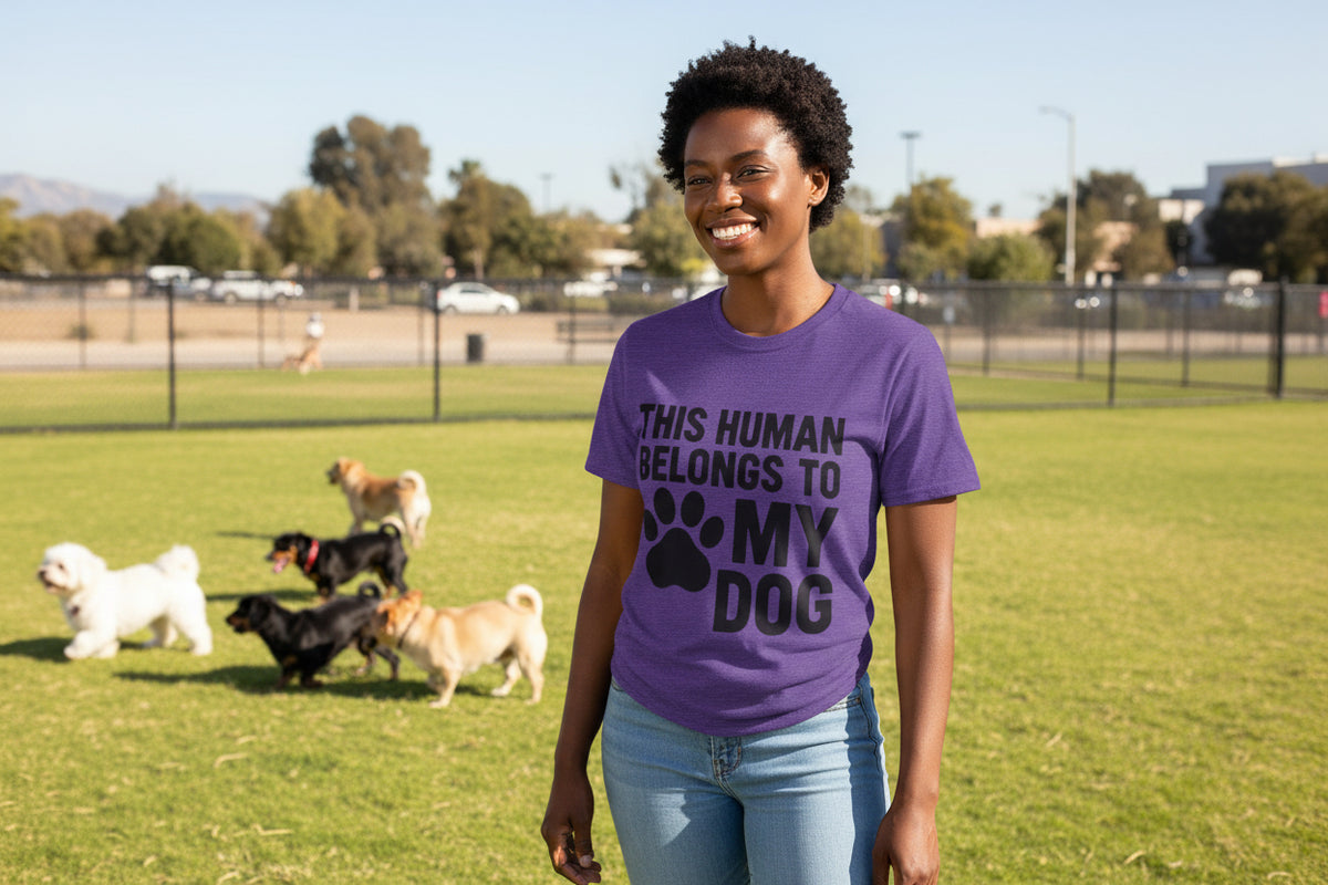 This Human Belongs to My Dog T-Shirt