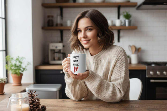 Spicy Not Toxic 11oz Mug – Funny Bold Statement Coffee Cup Gift - WJMAPPAREL.COM