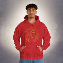 Life Sounds Better with Music hooded sweatshirt features a classic pul