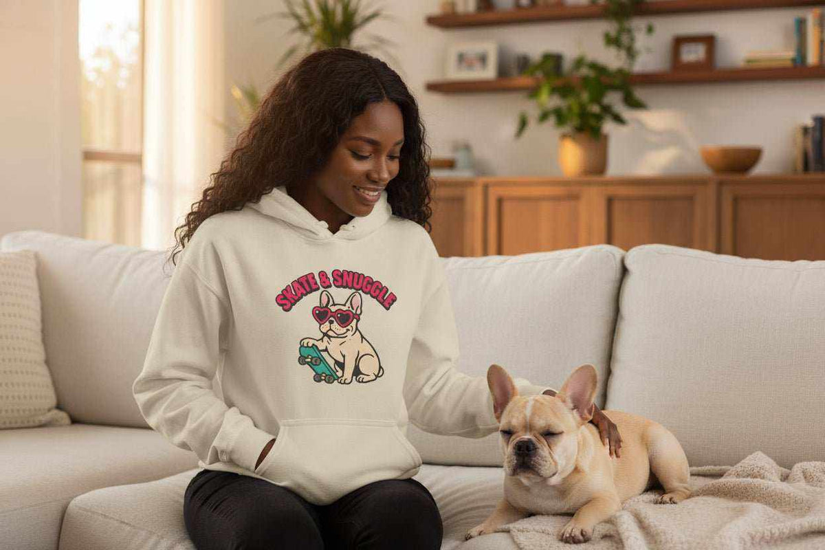Skate & Snuggle Hoodie – Cute Skater Sweatshirt Gift - WJMAPPAREL.COM
