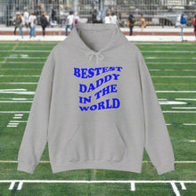 Bestest Daddy In The World B  hooded sweatshirt features a classic pul