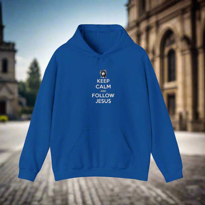 Keep Calm Follow Jesus Hoodie – Christian Faith Graphic Sweatshirt Gift - WJMAPPAREL.COM