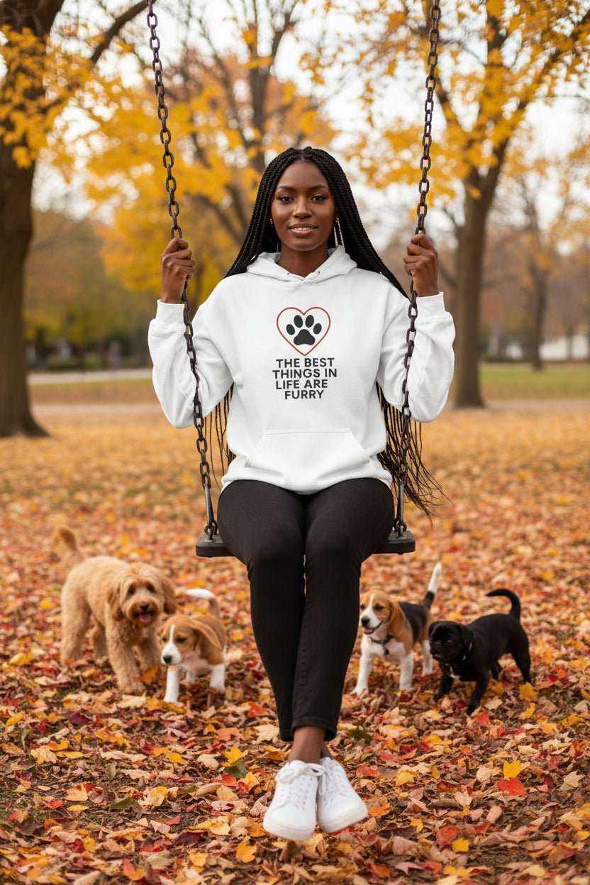 Best Things in Life Are Furry Hoodie – Cozy Dog & Cat Lover Sweatshirt Gift - WJMAPPAREL.COM