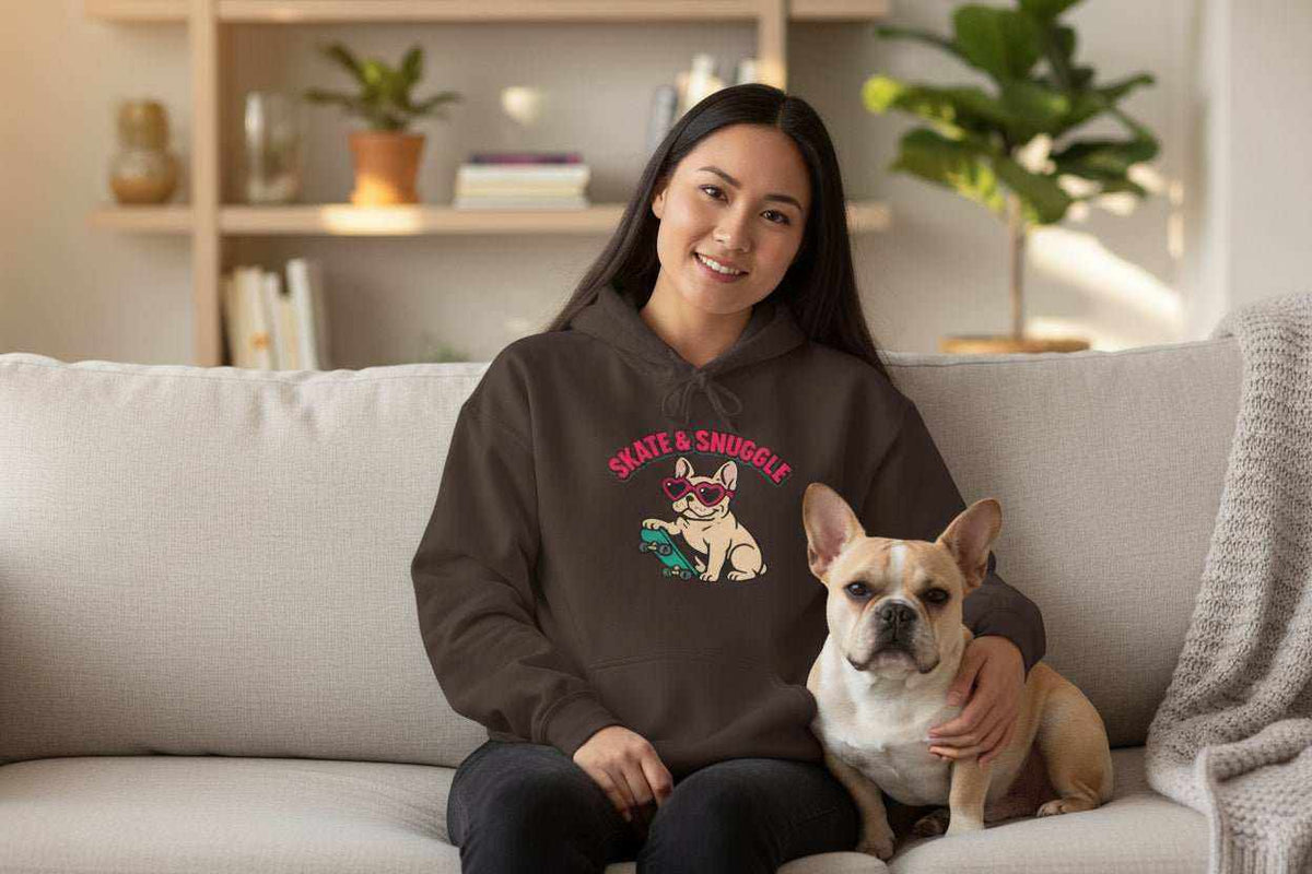Skate & Snuggle Hoodie – Cute Skater Sweatshirt Gift - WJMAPPAREL.COM