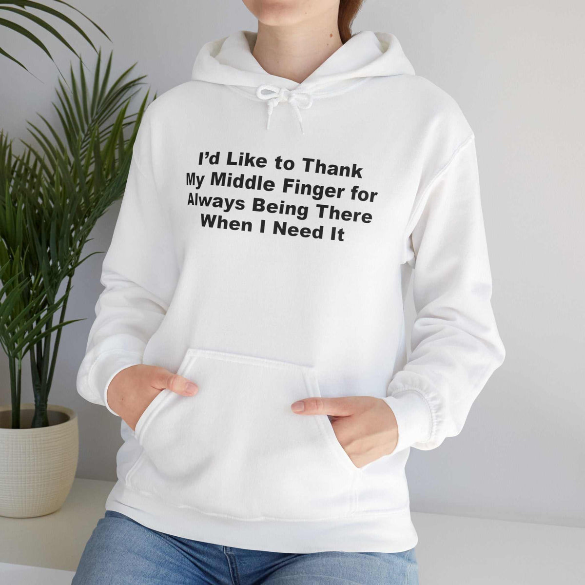 Middle Finger “Being There” Hoodie – Funny Sarcastic Graphic Hoodie Gift - WJMAPPAREL.COM