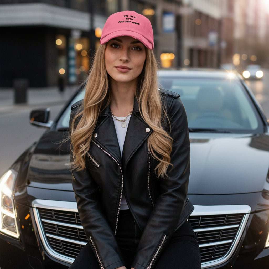 Yes I’m a Bitch Just Not Yours Hat – Funny Bold Distressed Cap Gift - WJMAPPAREL.COM