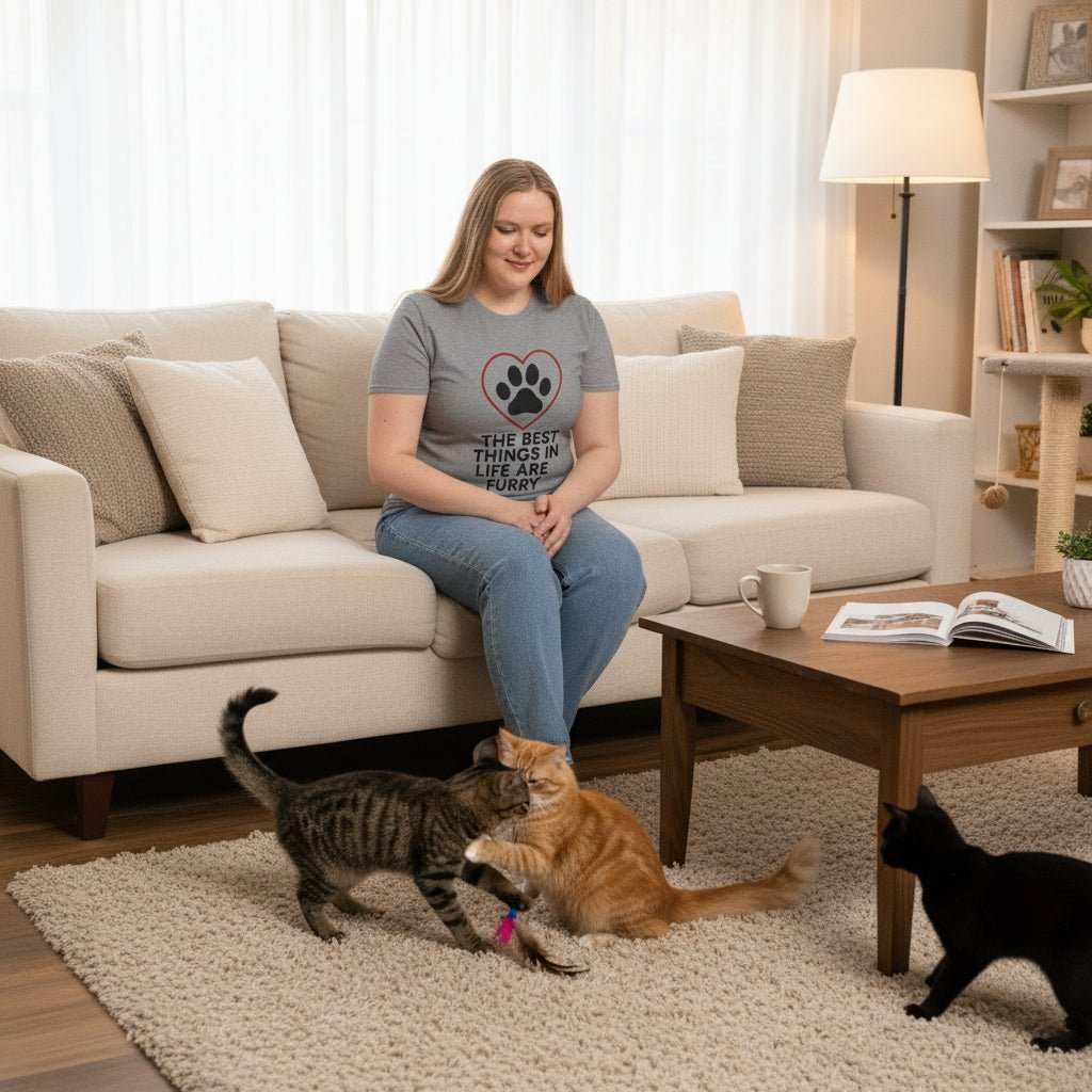 Best Things in Life Are Furry T-Shirt – Funny Dog & Cat Lover Gift Tee - WJMAPPAREL.COM