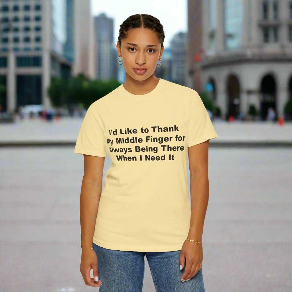 Middle Finger “Being There” T-Shirt – Funny Sarcastic Graphic Tee Gift - WJMAPPAREL.COM