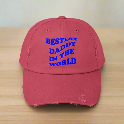 Bestest Daddy In The World Blue Dad Hat – Father’s Day Cap Gift - WJMAPPAREL.COM