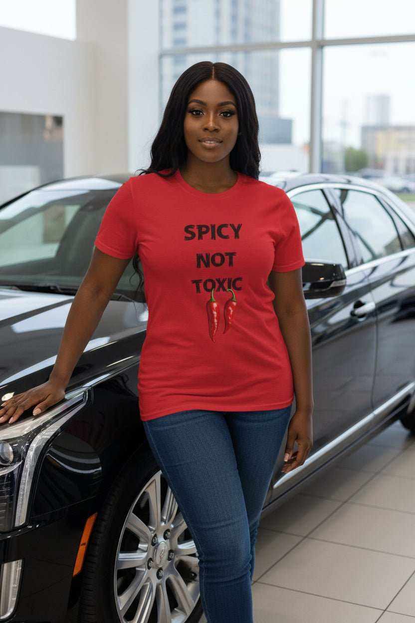 Spicy Not Toxic T-Shirt – Funny Bold Confident Statement Graphic Tee - WJMAPPAREL.COM