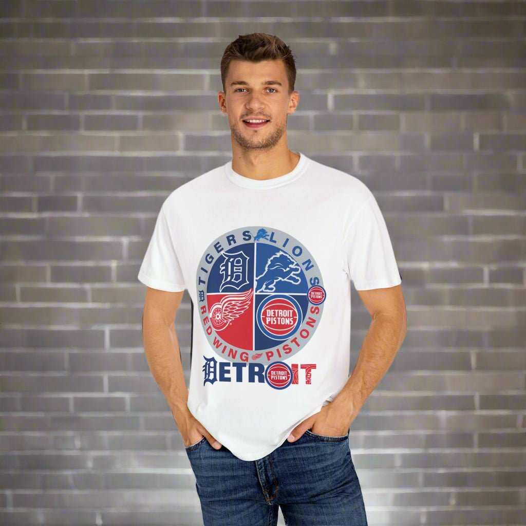 Detroit Sports 4 Team T-Shirt – Detroit Fan Gift Tee for True Supporters - WJMAPPAREL.COM