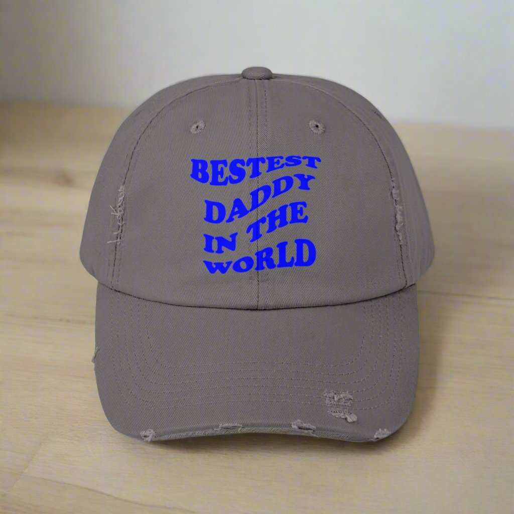 Bestest Daddy In The World Blue Dad Hat – Father’s Day Cap Gift - WJMAPPAREL.COM