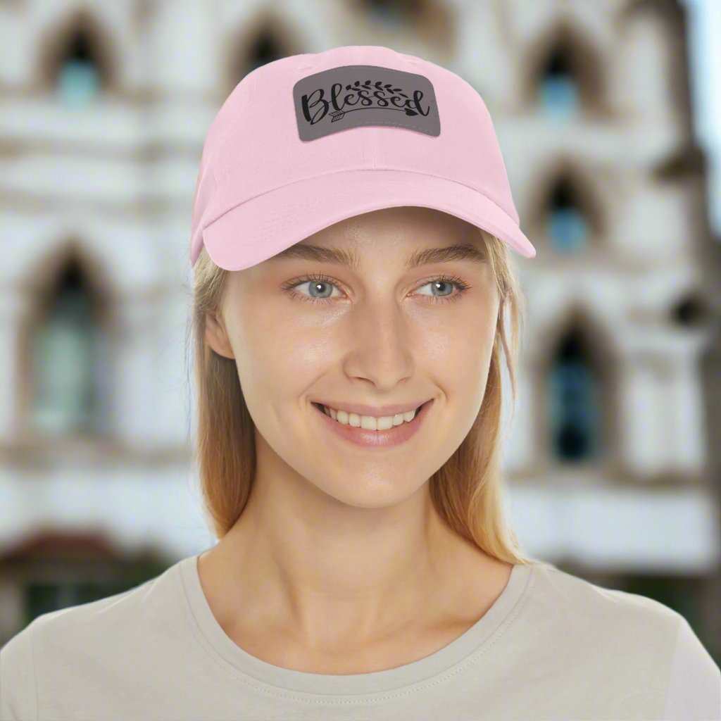 Blessed Hat with Leather Patch – Inspirational Adjustable Dad Cap Gift - WJMAPPAREL.COM
