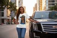 Detroit 313 Tee — Girl in Camo Cap Graphic T-Shirt - WJMAPPAREL.COM