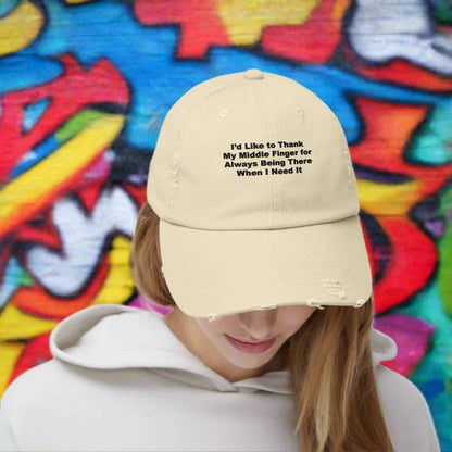 Middle Finger “Being There” Hat – Sarcastic Funny Dad Cap Gift - WJMAPPAREL.COM