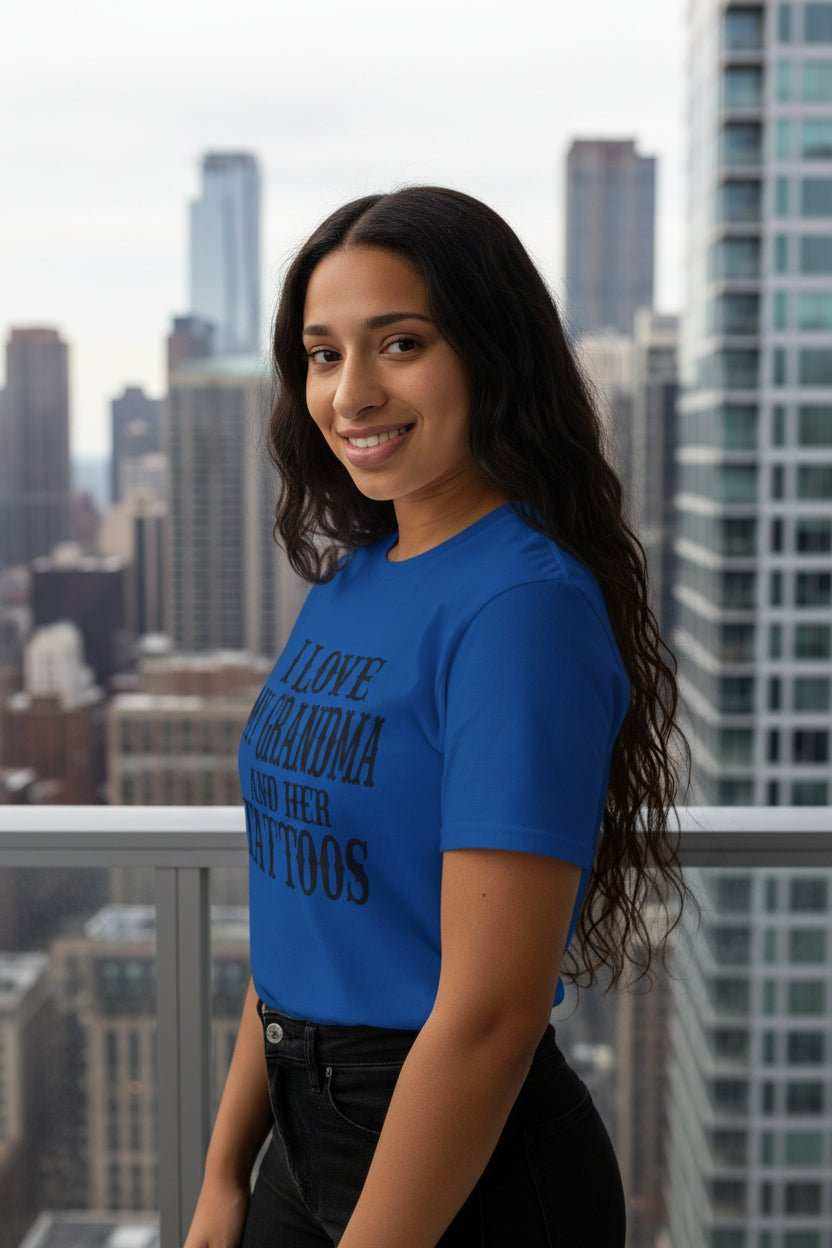 Funny Grandma T-Shirt – “Love Grandma And Her Tattoos” Gift for Mother’s Day or Birthday - WJMAPPAREL.COM