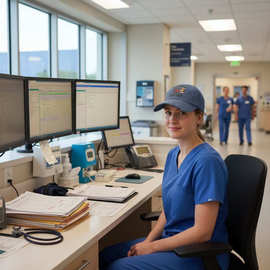 Funny Nurse Hat – “Cute Enough To Stop Heart” Distressed Baseball Cap Gift for Healthcare Workers - WJMAPPAREL.COM