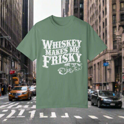 Whiskey Makes Me Frisky T-Shirt – Funny Drinking Humor Graphic Tee Gift - WJMAPPAREL.COM