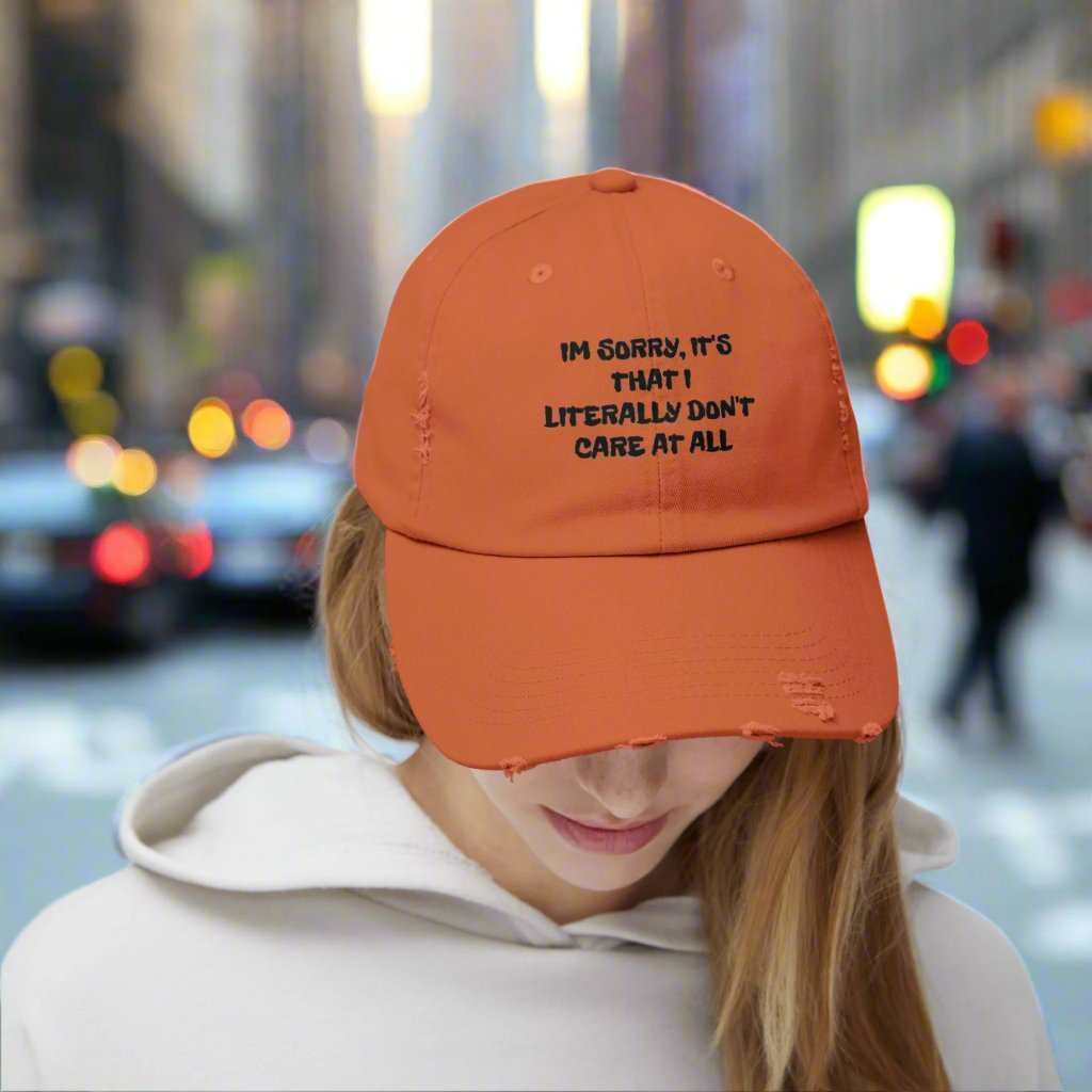 Don’t Care At All Dad Hat – Funny Sarcastic Adjustable Cap Gift - WJMAPPAREL.COM