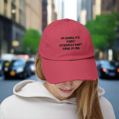 Don’t Care At All Dad Hat – Funny Sarcastic Adjustable Cap Gift - WJMAPPAREL.COM