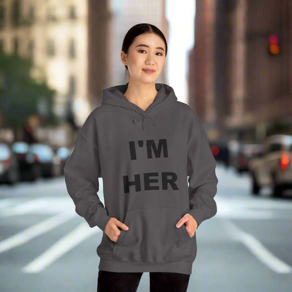 I’m Her Graphic Hoodie – Bold Confident Women’s Sweatshirt Gift - WJMAPPAREL.COM